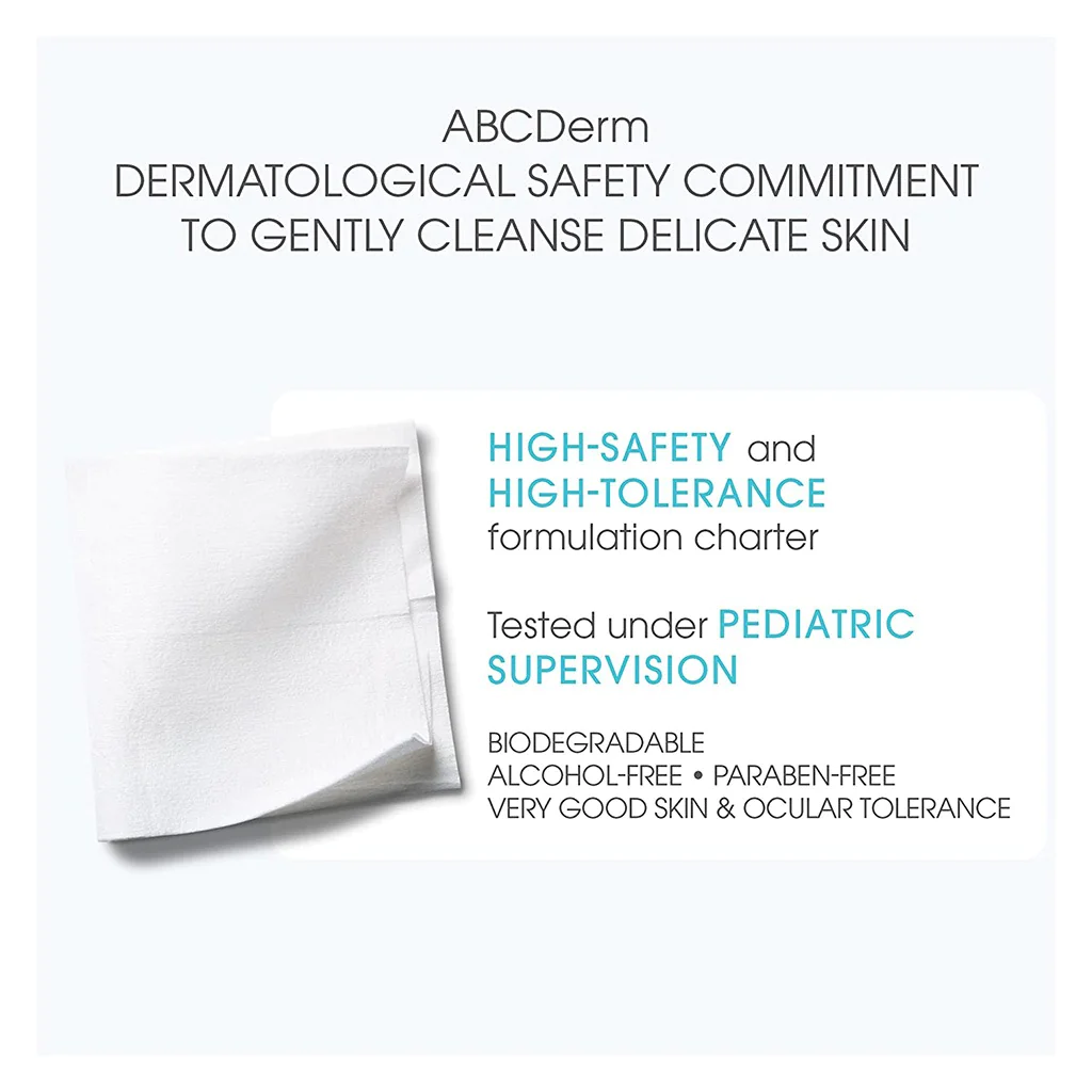 Bioderma ABCDerm H2O Wipes 60's - Image 3