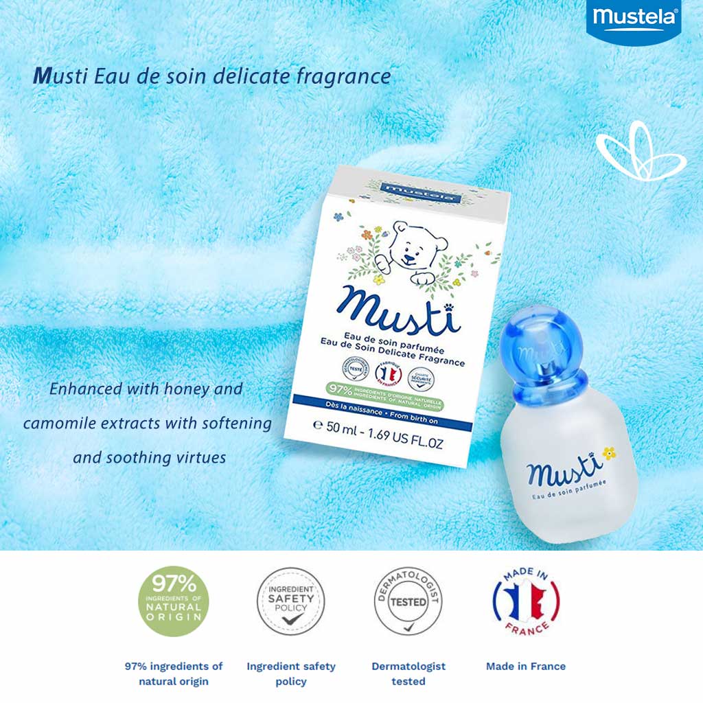 Mustela Musti Eau De Soin Delicate Baby Fragrance 50 mL - Image 3