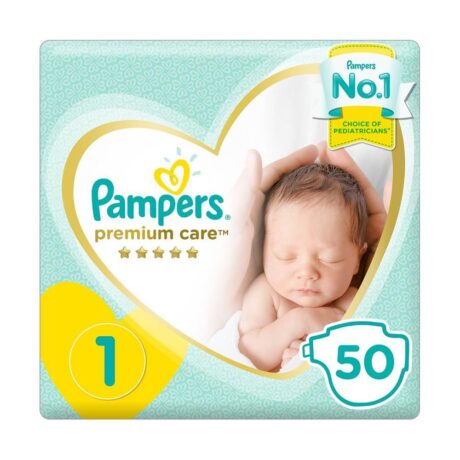 Pampers Premium Care New Baby 1 2-5 kg 50's