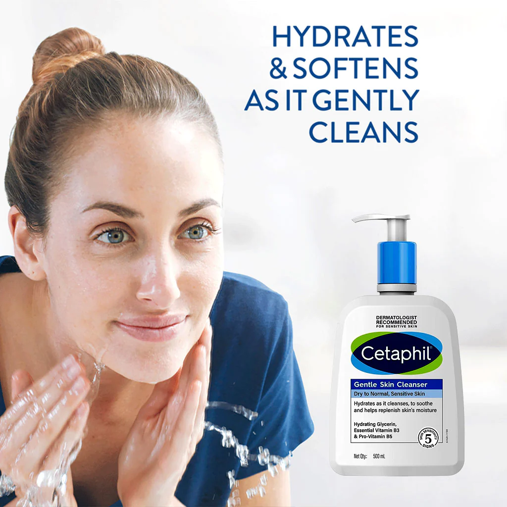 Cetaphil Gentle Skin Cleanser Dry to Normal, Sensitive Skin 500 mL - Image 4