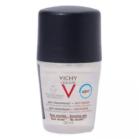 Vichy Homme 48 Hour Anti-Stains Anti-Perspirant Roll On 50 mL