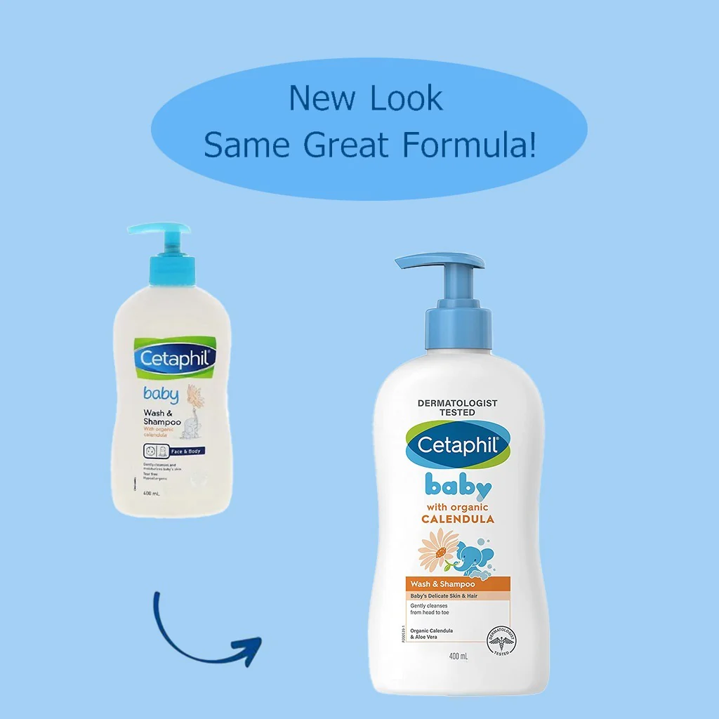 Cetaphil Baby Wash & Shampoo With Organic Calendula 400 mL - Image 2