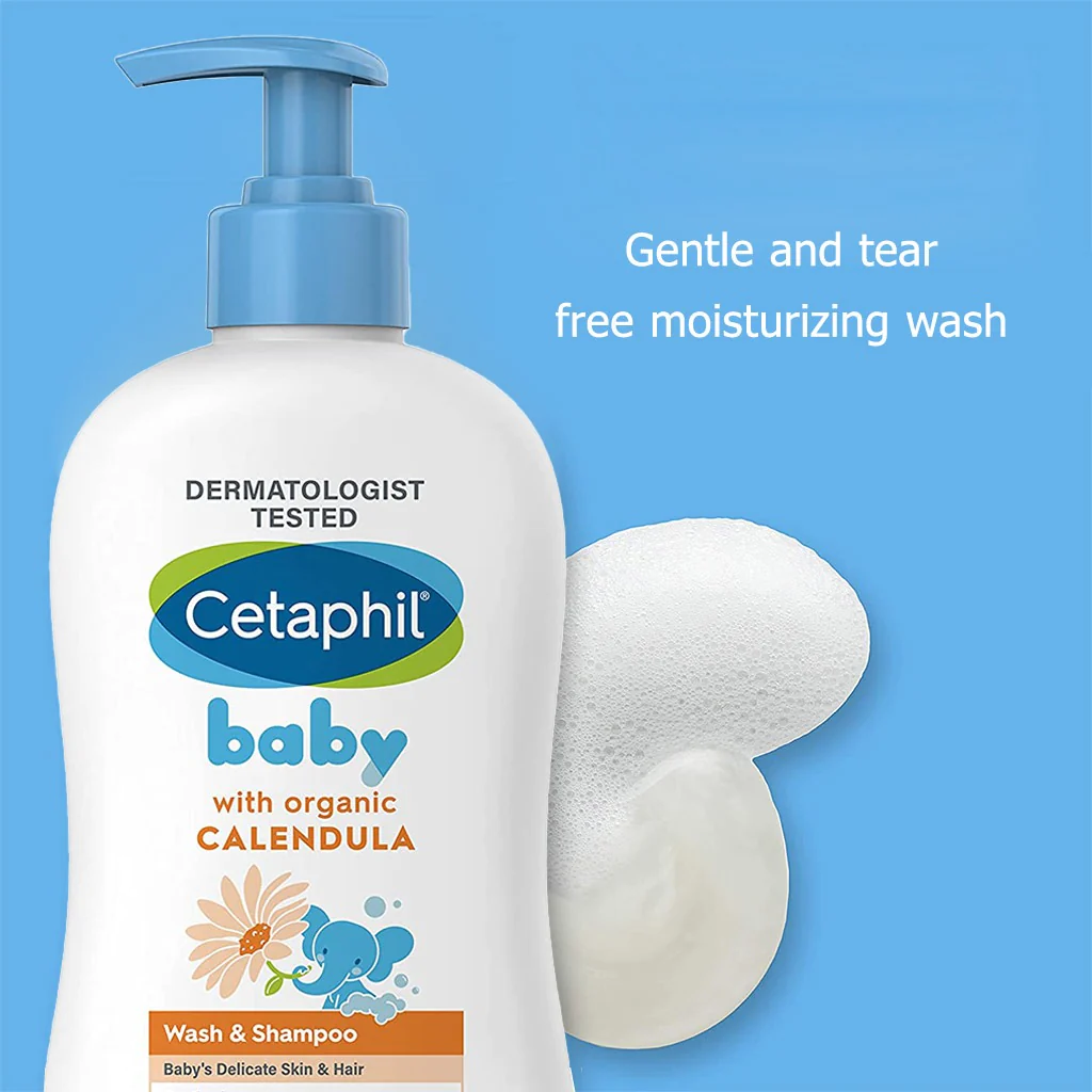 Cetaphil Baby Wash & Shampoo With Organic Calendula 400 mL - Image 4