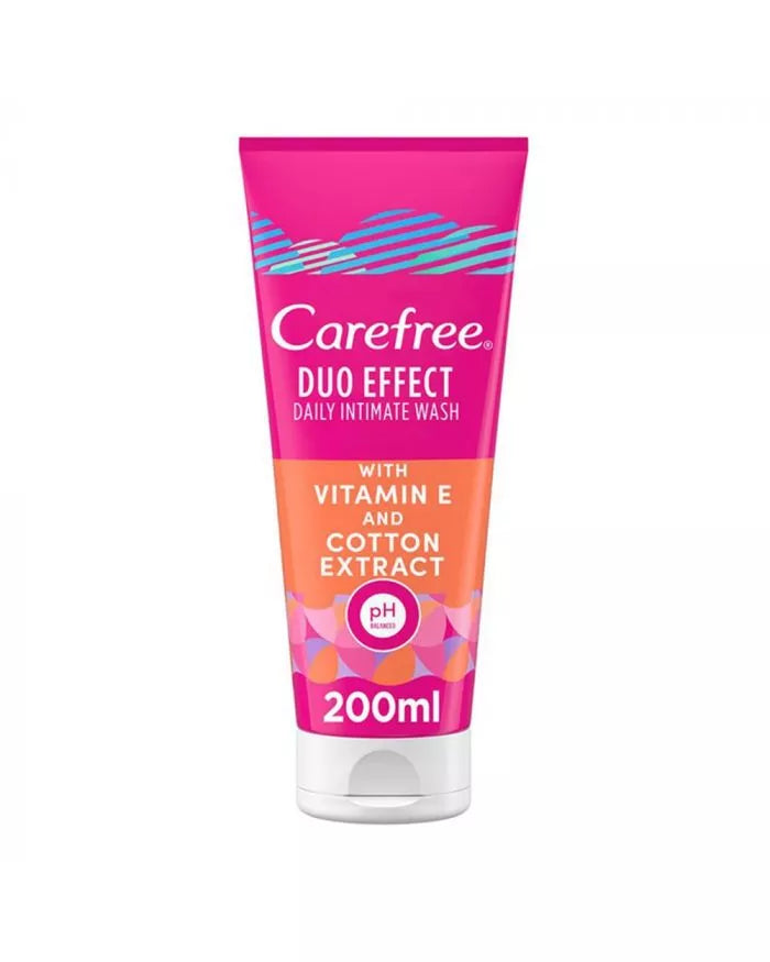 Carefree Duo Effect Daily Intimate Cleansing Wash With Vitamin E and Cotton Extract 200ml