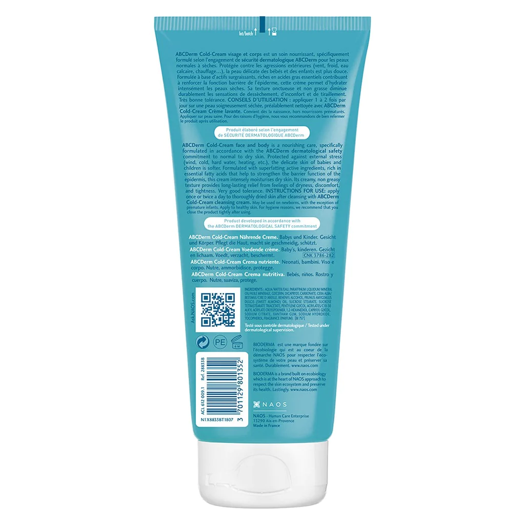 Bioderma ABC Derm Cold-Cream Face & Body Cream 200 mL - Image 4