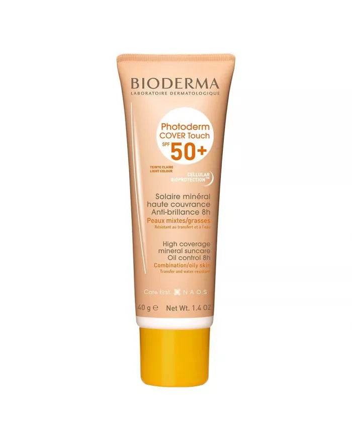 Bioderma Photoderm Cover Touch SPF50+ High Coverage Mineral Sunscreen Light Tinted 40 mL