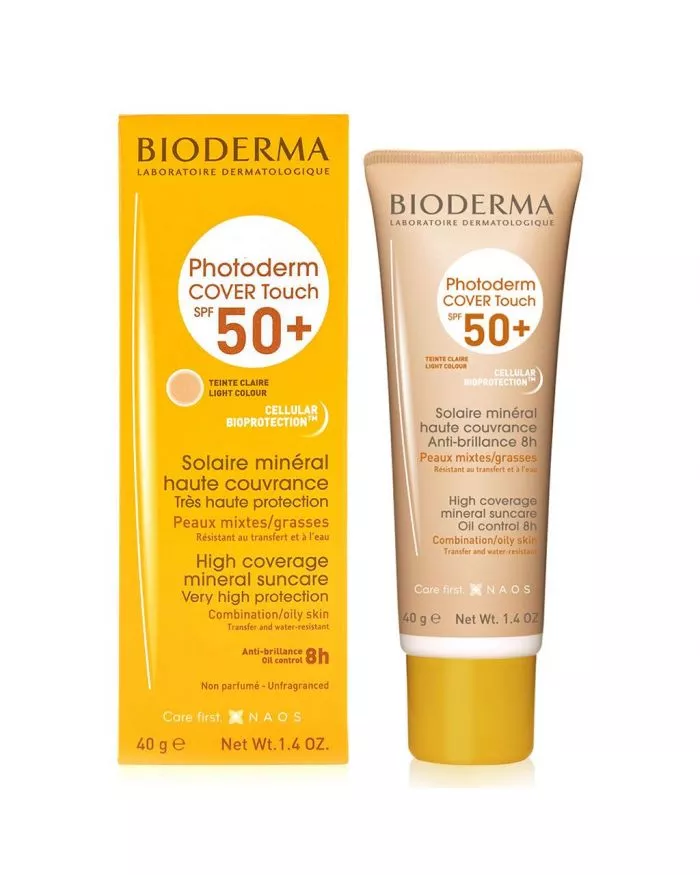 Bioderma Photoderm Cover Touch SPF50+ High Coverage Mineral Sunscreen Light Tinted 40 mL - Image 2