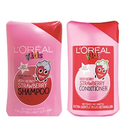 L'Oreal Kids Hair Shampoo + Hair Conditioner Strawberry - 250ml each