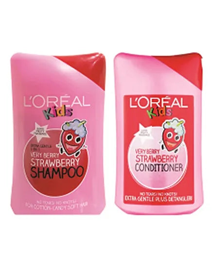 L'Oreal Kids Hair Shampoo + Hair Conditioner Strawberry - 250ml each