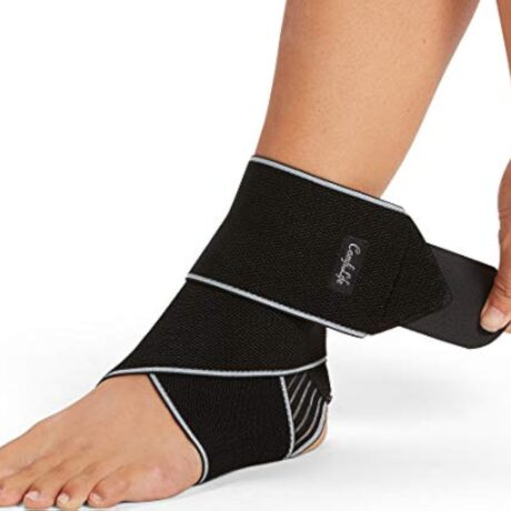 ComfiLife Ankle Brace for Men & Women, Orthopedic Brace - Adjustable Compression Wrap, Ankle Sleeve for Plantar Fasciitis, Tendinitis, Sprain, Swelling, Minor Sprains, Sports, Breathable, One Size